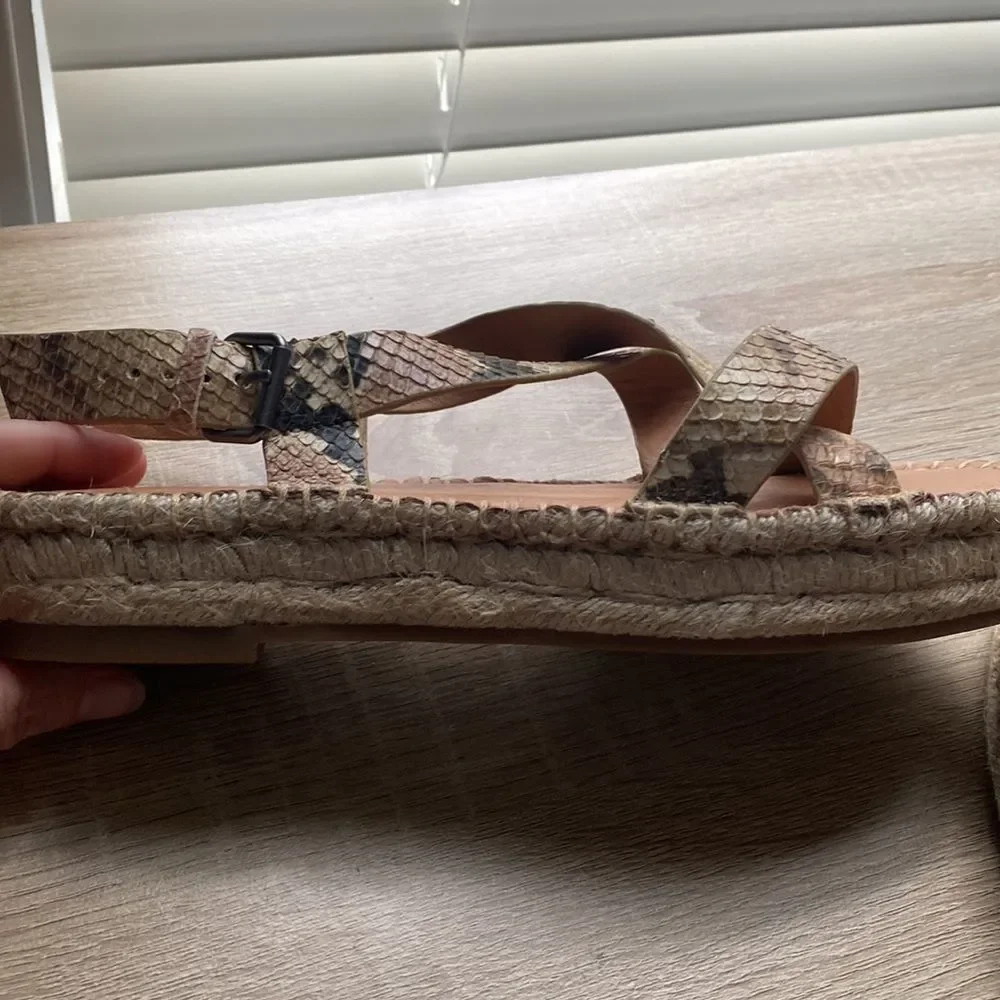 NWOT. Madewell Malia Snakeskin Espadrilles
